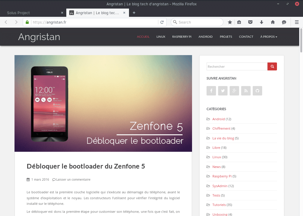 Sortie de Solus 1.1