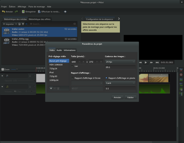 Capture d'écran de Pitivi