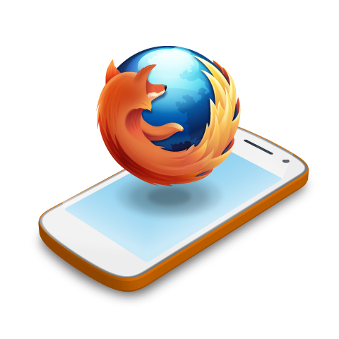 illustration : logo Firefox sur un téléphone mobile