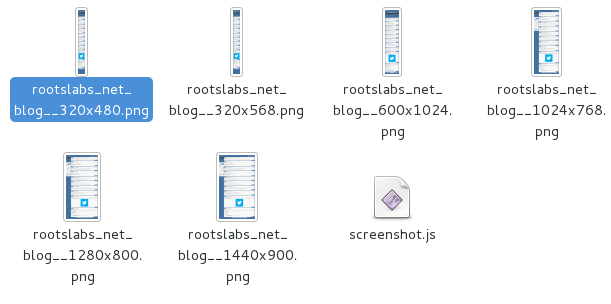 PhantomJS : Screenshot RootsLabs