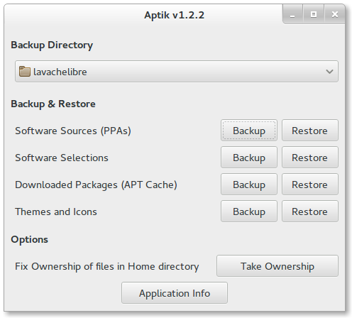 Aptik menu principal