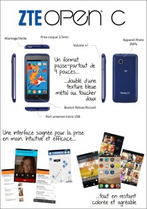 ZTE Open C Fiche produit