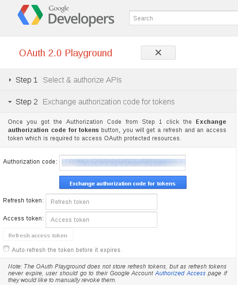 Google Talk : OAuth 2 : Etape 3