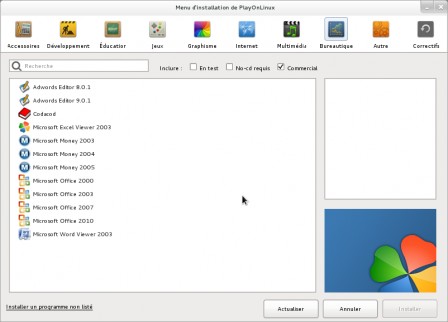 playonlinux bureautique