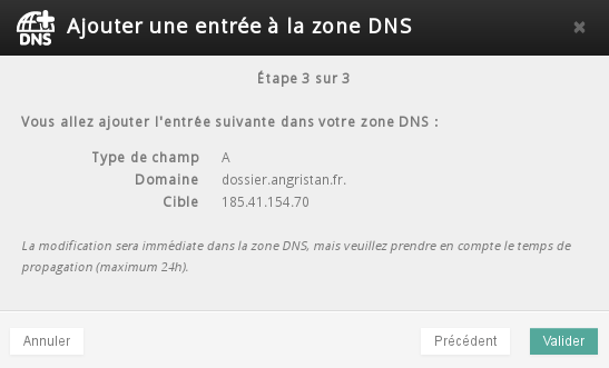 Configurer un sous domaine Apache