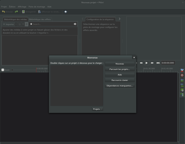 Capture d'écran de Pitivi