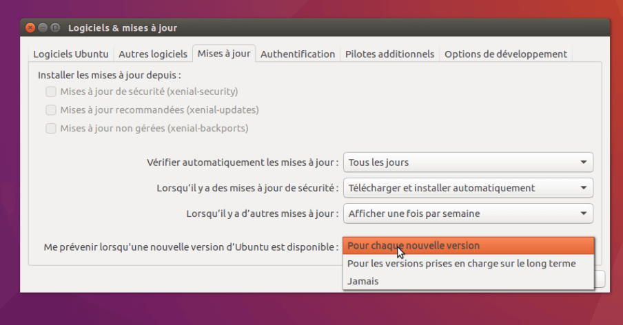 Mettre à jour Ubuntu vers la version 16.10