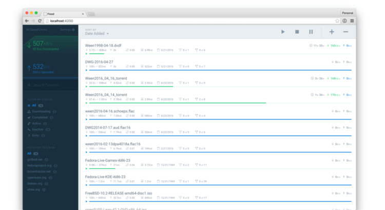 Seedbox : installer le client torrent Flood sous Debian 8