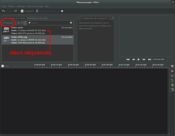 Capture d'écran de Pitivi