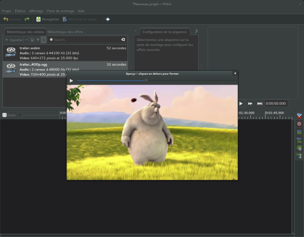 Capture d'écran de Pitivi