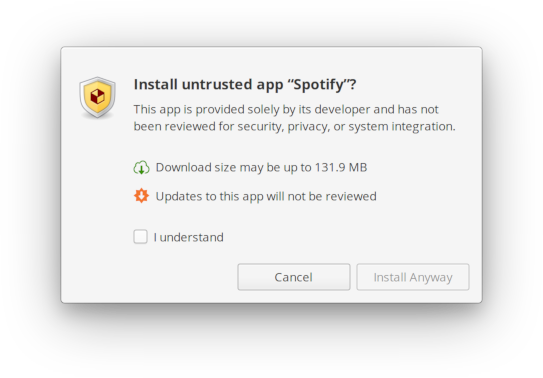 Le nom des applications est affiché dans Sideload