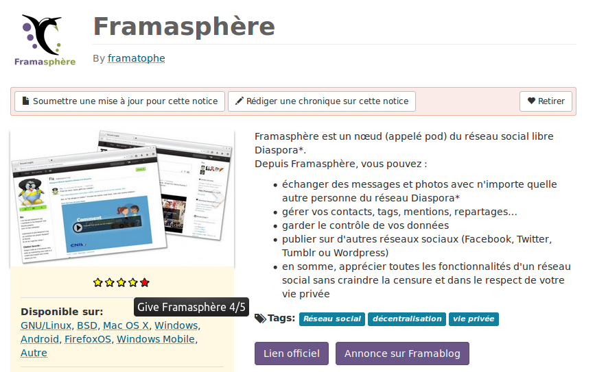 choix du nombre d'étoiles pour une notice