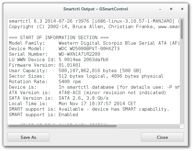 Smartctl Output - GSmartControl_004