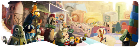 joyeux noël, avec le doodle du jour de Google