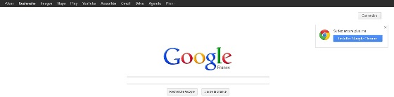 google : page d'accueil du moteur de recherche