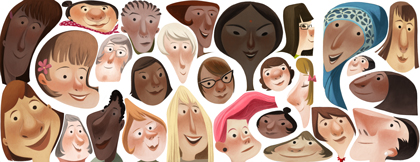 google : journée internationale de la femme, le doodle  du jour