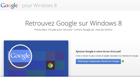 google sur windows 8