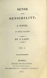 Sense and Sensibility original cover page