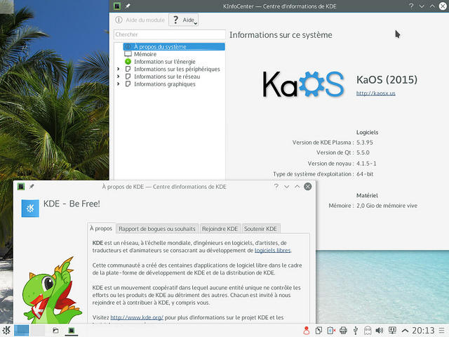 KaOS 2015.08 - Plasma 5.4rc