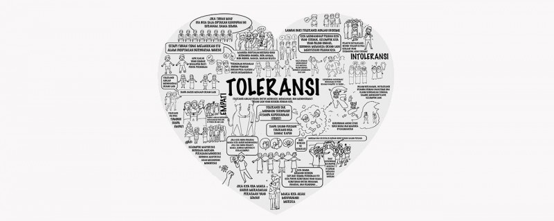 A screenshot of the video promoting tolerance in Indonesian society. 