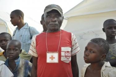 Stephane is a 59year-old Red Cross employee in DRC. He is a refugee in Uganda for the second time in his life. Photo courtesy of @luckycbeck.