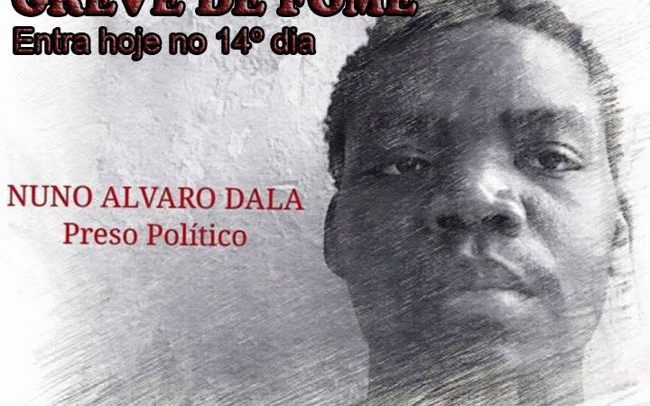 Image : Nuno Dala fait une grève de la faim depuis le 10 mars. Photo : Central Angola
