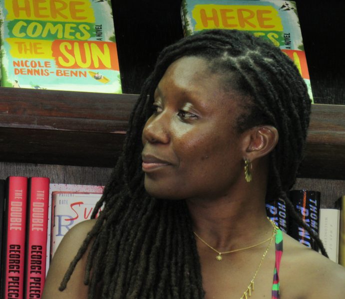 Author Nicole Dennis-Benn at her book party at Jamaican bookstore 'Bookophilia' in Kingston, January 2017. Photo by Emma Lewis, used with permission. 