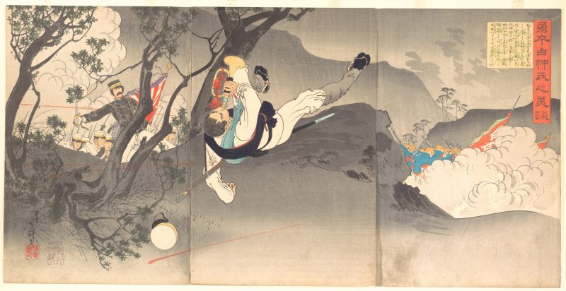"Une scène de guerre sino-japonaise, L'Acte splendide du brave soldat Shirakami." Metropolitan Museum of Art, don de Lincoln Kirstein, 1959.