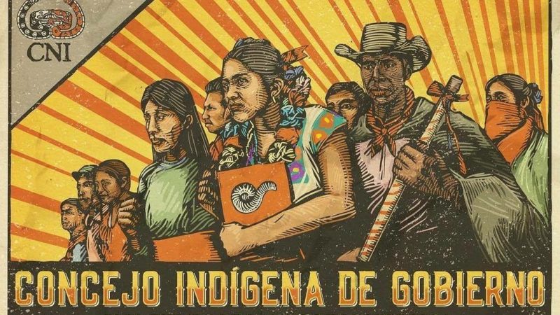 Imagen tomada de la cuenta de Twitter del Congreso Nacional Indigena: @CNI_Mexico