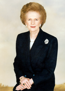Former British Prime Minister Margaret Thatcher. Photo from Wikipedia