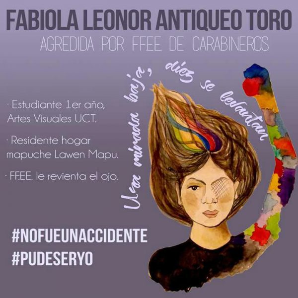 Afiche de la campaña que busca justicia para Fabiola Antiqueo. Compartida en redes sociales.