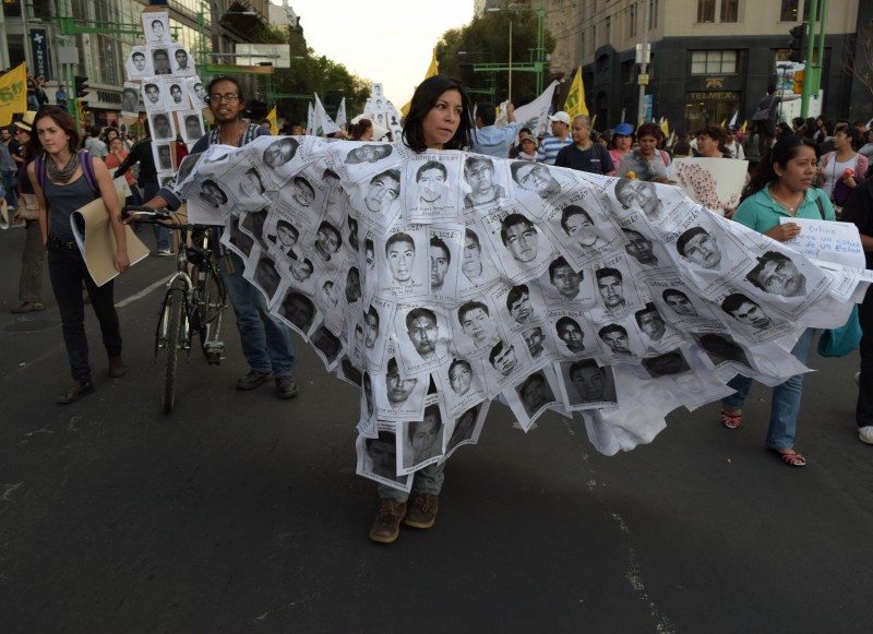 15,000 march against disappearance of Ayotzinapa students, October 8, 2014, by Enrique Perez Huerta, Mexico City, Demotix.