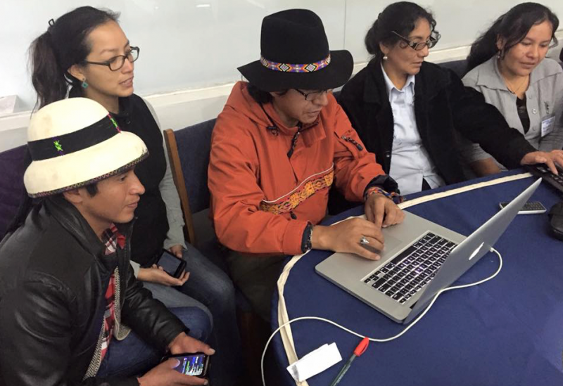 Atelier de formation au Language Digital Activism workshop à Cusco, Pérou