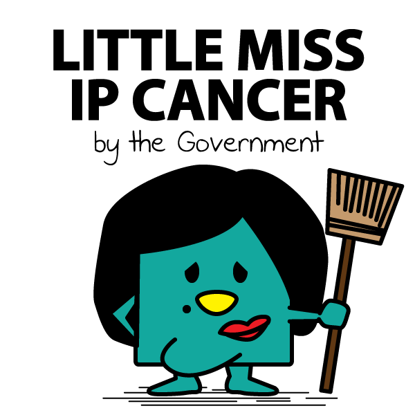 Little Miss Ip Cancer This figure represents Regina Ip, a member of the government Executive Council, lawmaker and a former head of the government Security Bureau. She fully supports the police violent crackdown on peaceful protesters. 
