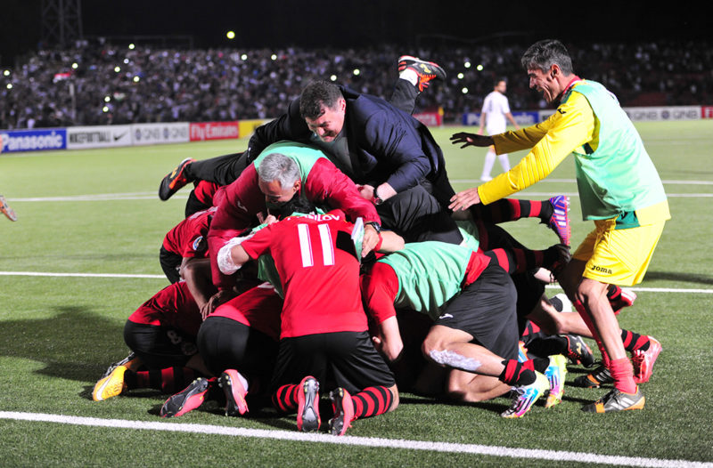 FC "Istiqlol" after one of victories at the AFC Cup 2015. The picture is from the official web-site of the FC "Istiqlol"