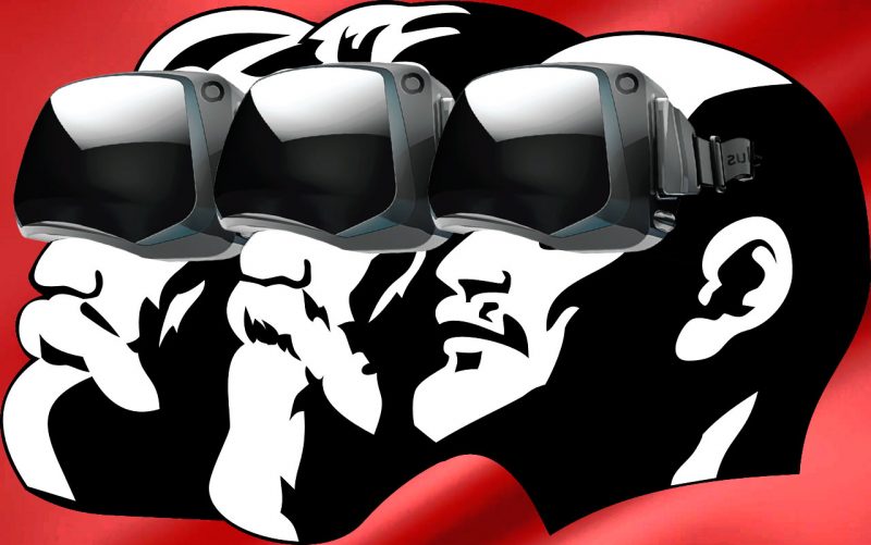 The October Revolution meets virtual reality. Photo edited by Kevin Rothrock.