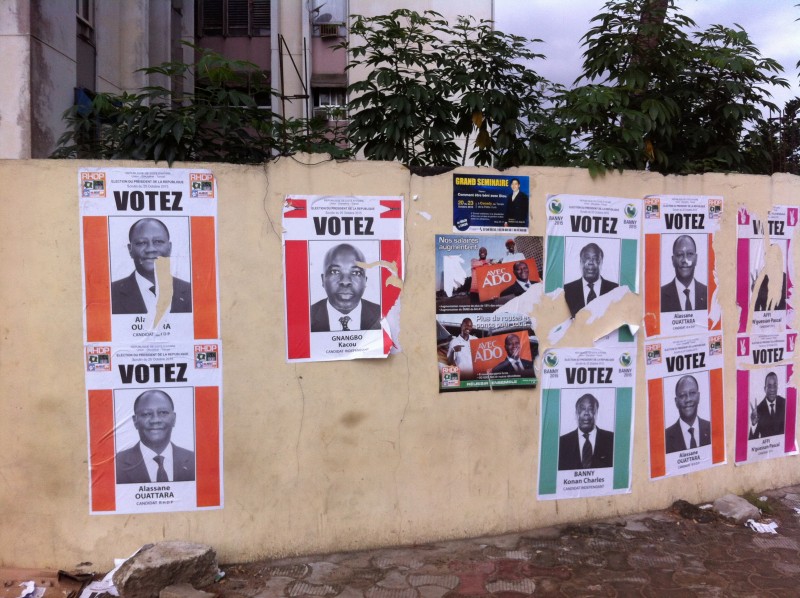 Election posters in Abidjan
