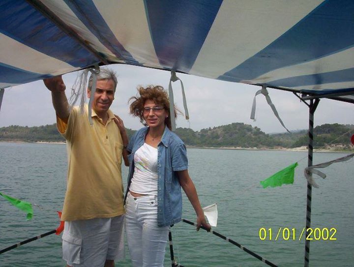 Yasin Al Haj Saleh and Sameera Al-Khalil, in happier times. Photo from Yasin Al Haj Saleh's Facebook page.
