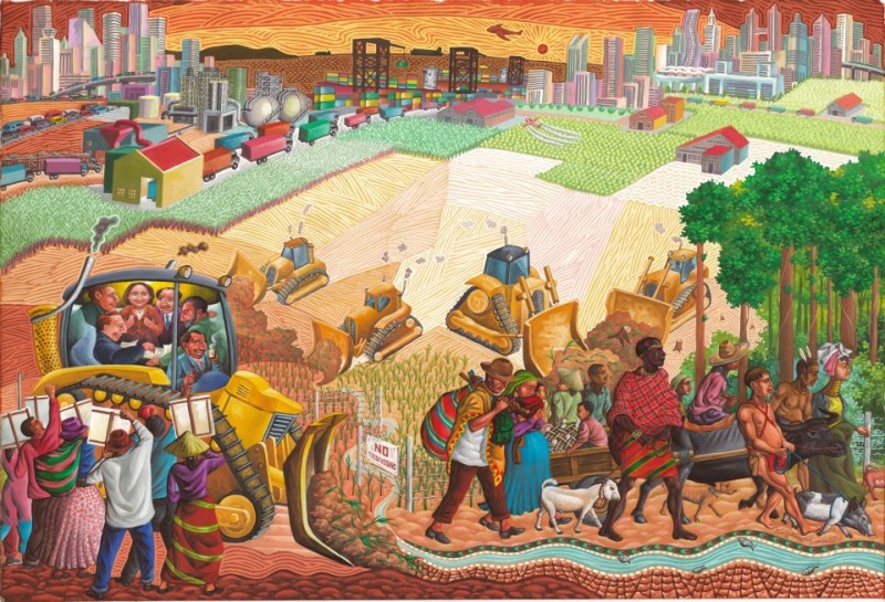'Land Grab'. Federico Boyd Sulapas Dominguez uploaded this painting in time for the Asia-Pacific Economic Cooperation Summit which will be held in the Philippines.  Reposted with permission