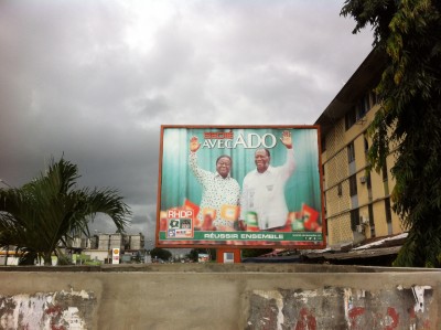 Election poster in Abidjan
