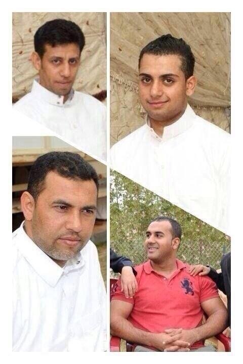 The four Qatif young men. Al-Qattan is top right. 