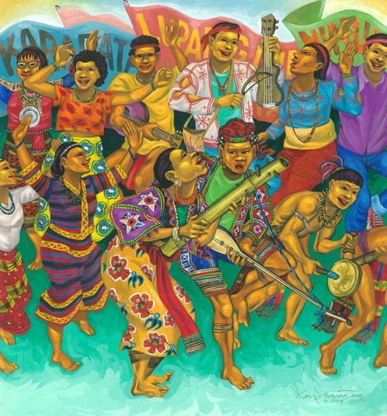 "Talabok" is a Lumad Matigsalog term for social gathering or market day. Artwork by Federico Boyd Sulapas Dominguez reposted with permission
