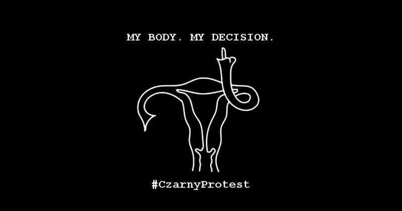 A #CzarnyProtest logo via @clinomanicG.