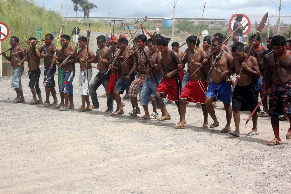 Canteiro de Belo Monte ocupado em 6 de maio de 2013. Foto de Paygomuyatpu Munduruku, sob licença CC by-sa 2.0 
