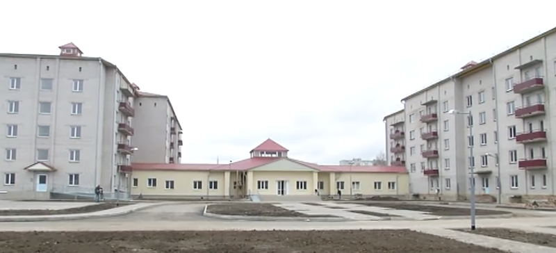 The refugee center in Yahotyn, a town not far from the Ukrainian capital, was built to house asylum seekers from all over the world. Image from YouTube.