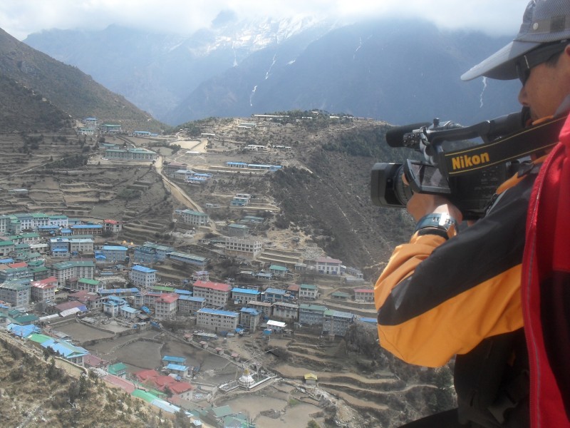 A bird’s eye-view of Namche Bazaar. Used with permission.