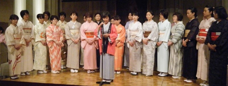 Women toji - master brewers - at the 2014 'Kura Josei Summit,' the Japanese Women's Sake Industry Group.  Credit: Courtesy Japanese Women’s Sake Industry Group. Used with PRI's permission