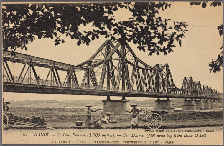 A Cantilever bridge in Hanoi. Photo from The New York Public Library Digital Collections