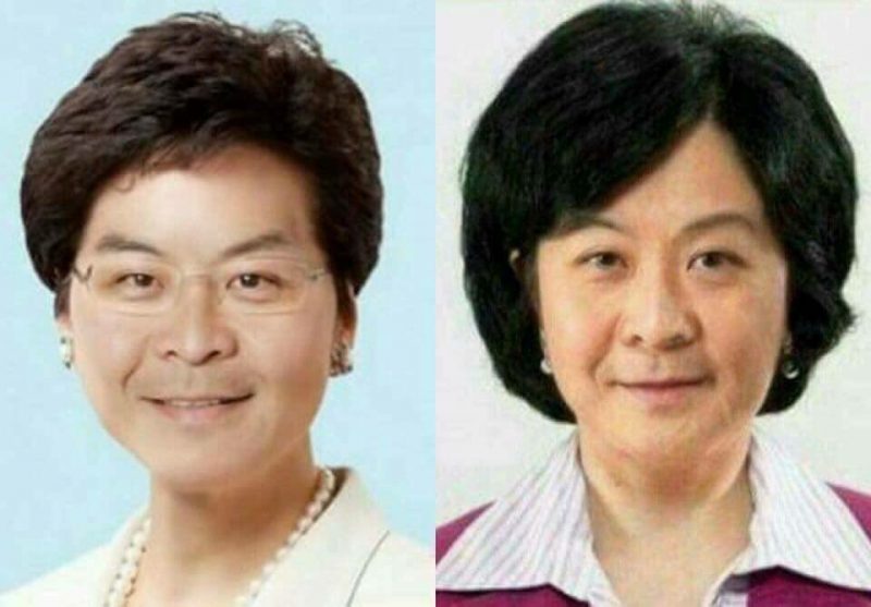 Many Hongkongers believe that Carrie Lam and Regina Ip, potential candidates for upcoming Chief Executive election, are current city's leader CY Leung's substitutions. Viral image on Facebook and Twitter via Kris Cheng.
