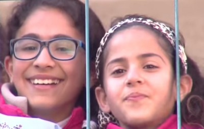 Hanan Al Hroub's students learn to say "no" to violence, in the classroom and beyond. (Screen capture from video.) 